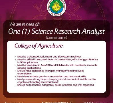 Research Analyst - Job Hiring - Casual - COA