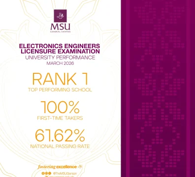 MSU-GenSan Top 1 Performing School in March 2026 EELE
