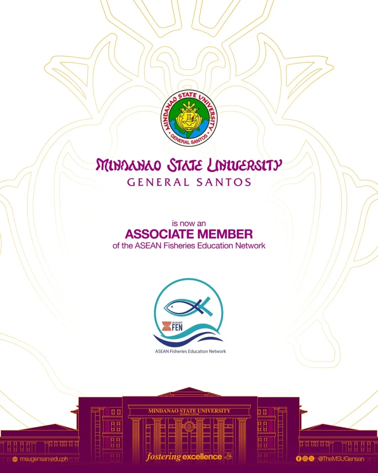 MSU-GenSan Joins ASEAN-FEN, Expanding Its Global Impact in Fisheries Education