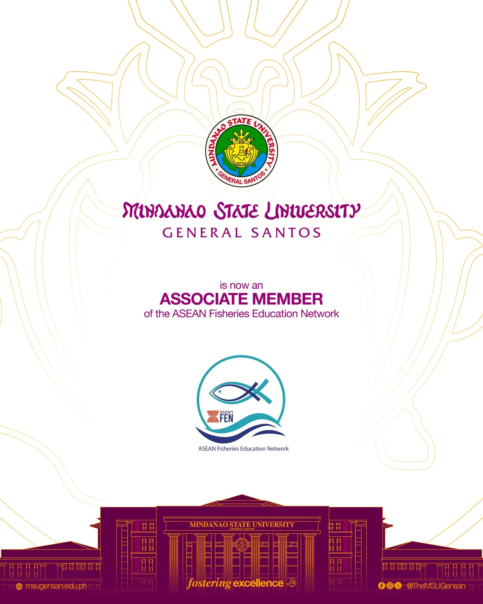 MSU-GenSan Joins ASEAN-FEN, Expanding Its Global Impact in Fisheries Education