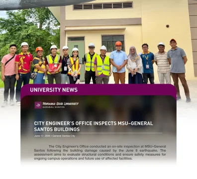 City Engineer’s Office Inspects MSU–General Santos Buildings