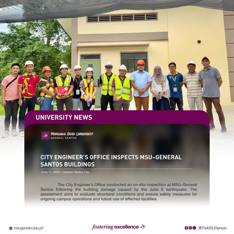 City Engineer’s Office Inspects MSU–General Santos Buildings